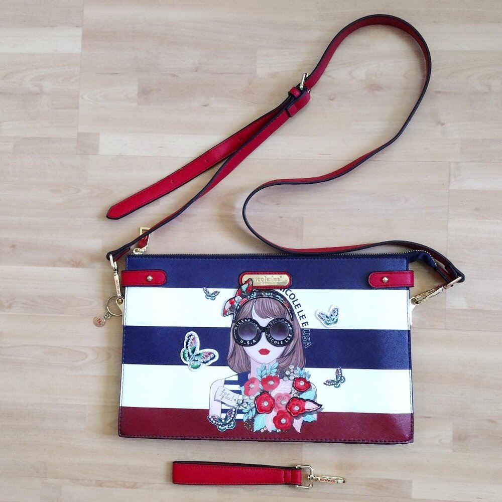 Nicole Lee Womens Purse "Judith Loves Flowers" Graphic Handbag